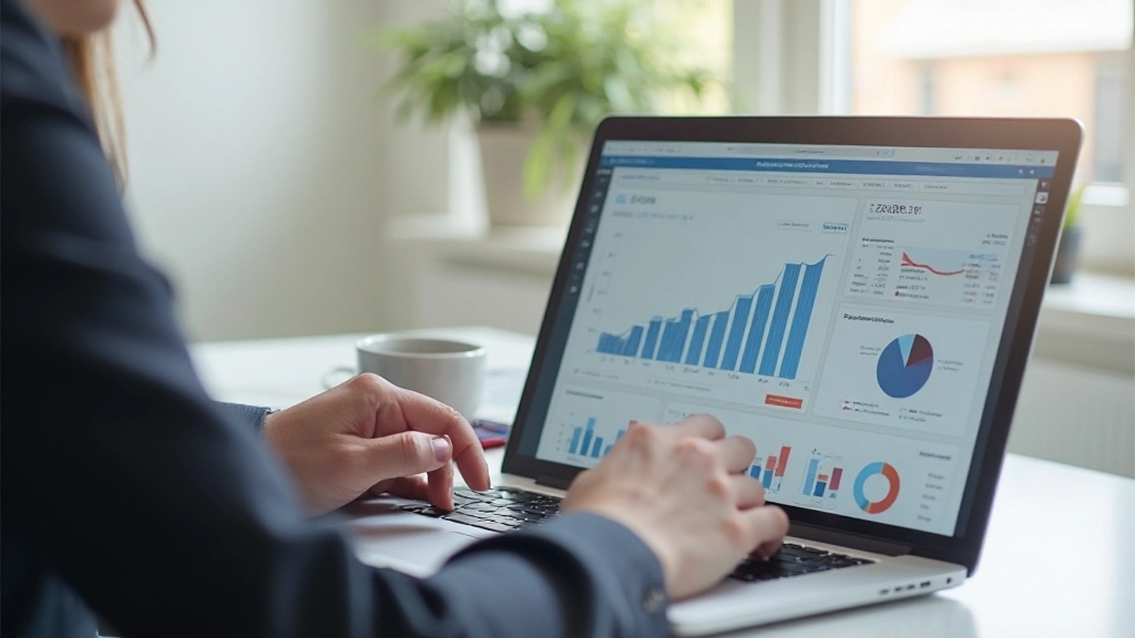 Professionele budgettering workspace met grafieken en planningsgereedschappen