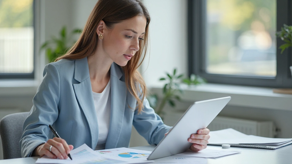 Persoon die zijn financiële doelen analyseert met grafieken en budgettools